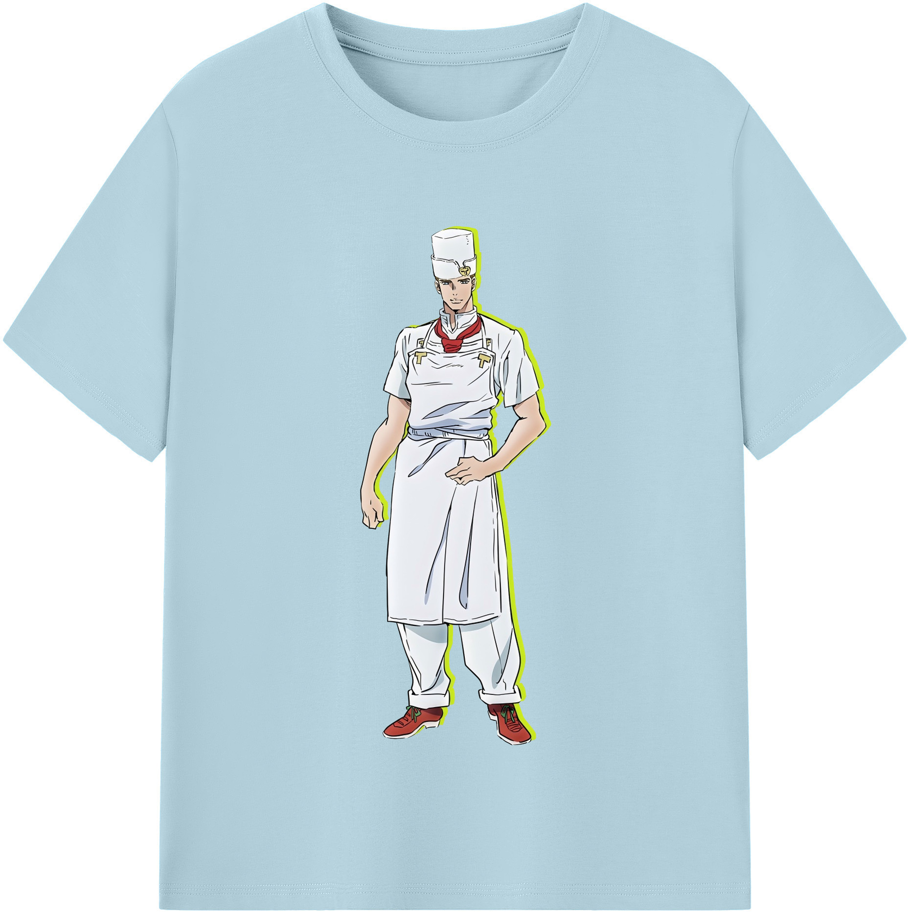 （画像用） ジョジョの奇妙な冒険 Tonio Trussardi JoJo's Bizarre Adventure トニオ?トラッサルディ 綿100％半袖Tシャツ（フロントプリント）